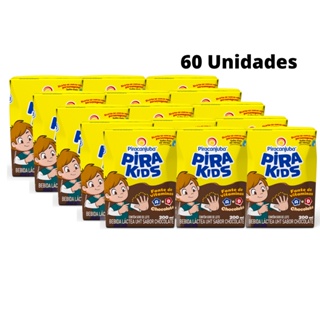 Kit 60 Bebida Láctea Achocolatado Pirakids 200ml Piracanjuba 200ml em Oferta na Shopee