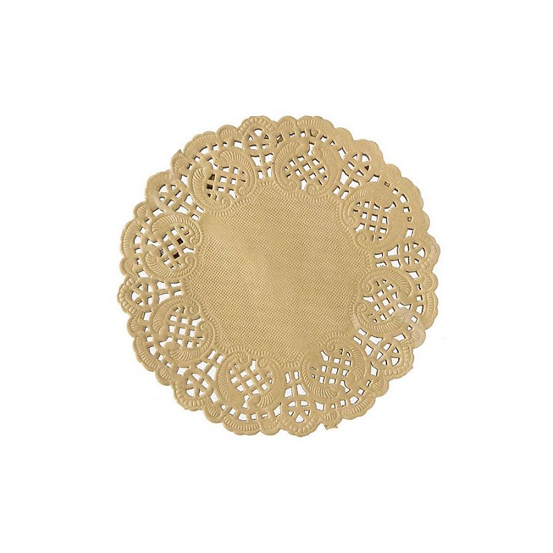 Fundo Rendado de Papel Redondo Kraft 9cm - 24 un - Rizzo em Oferta na Shopee
