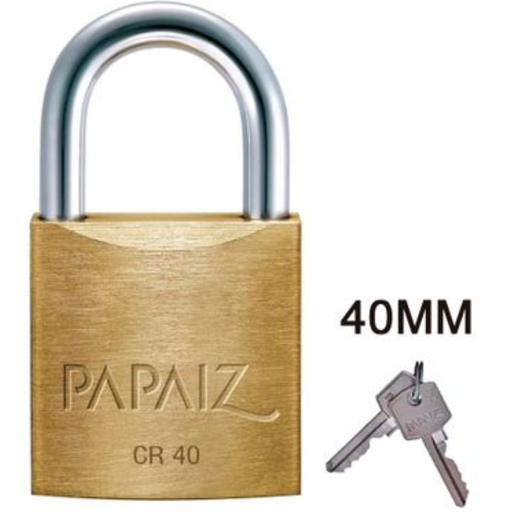 Cadeado Papaiz Cr 40 Mm Latão Maciço C/ 2 Chaves - Qualidade em Oferta na Shopee