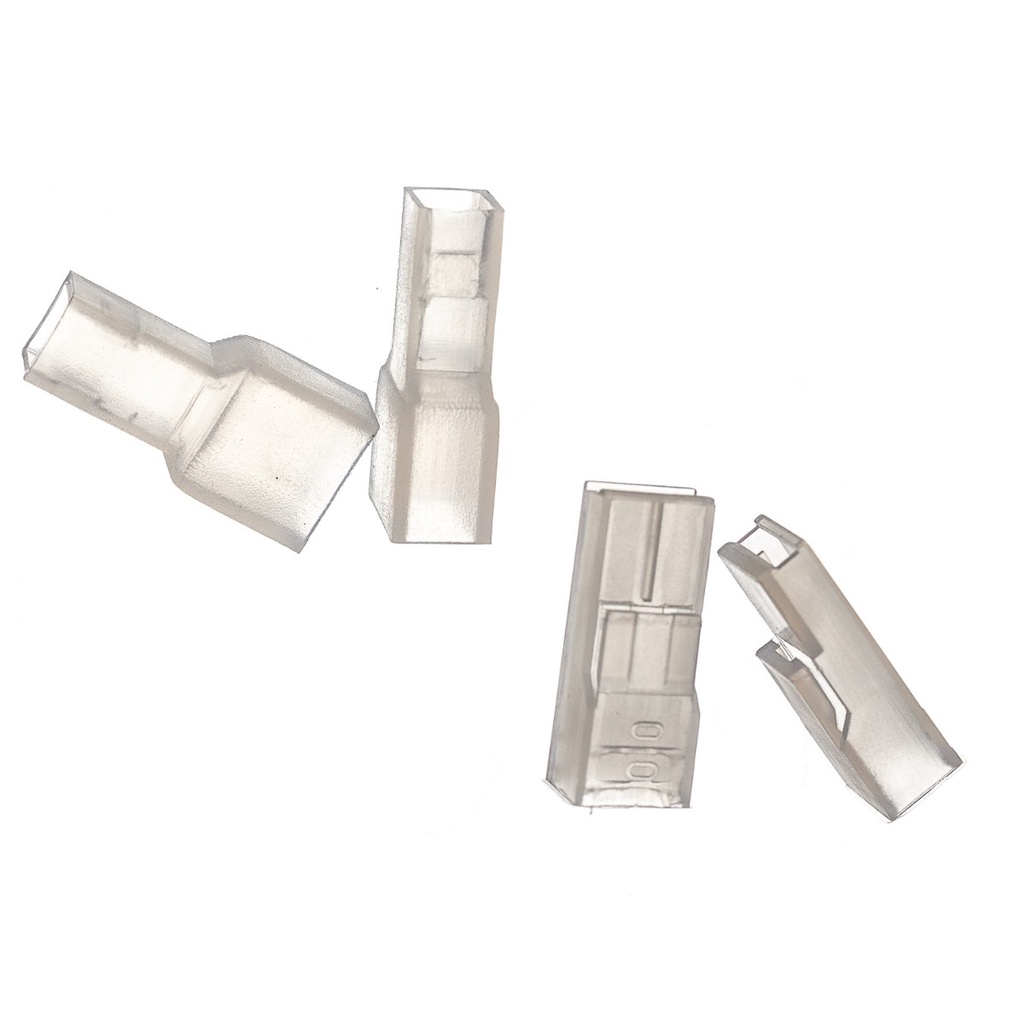 Kit 200 Capa Luva Terminal Femea e Macho C Trava e Sem 6,3mm