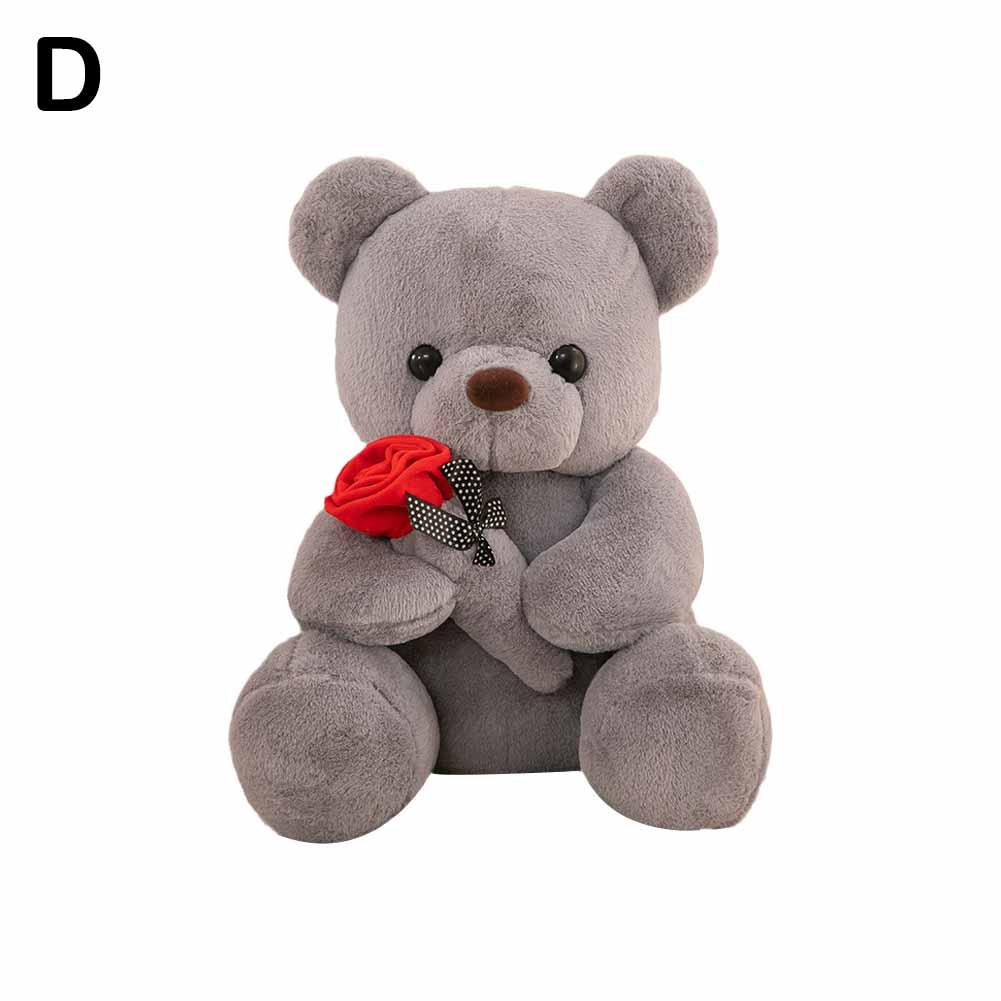 Boneca De Pelúcia Urso Teddy Segurando Rosa PP Algodão Recheado Brinquedos  Dia Dos Namorados Presente Para Amantes V9A3 | Shopee Brasil