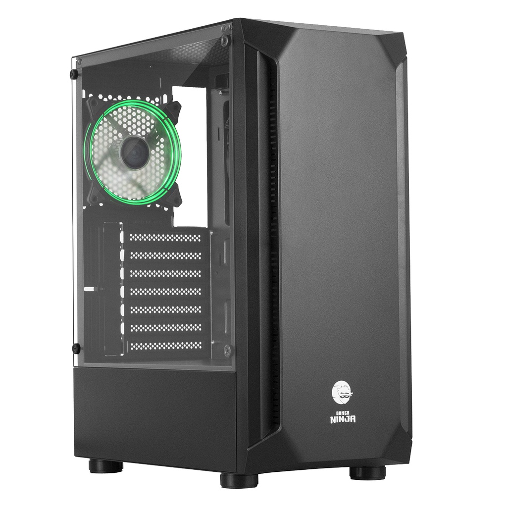 Gabinete Gamer Ninja Hades, Mid Tower, RGB, ATX, Black, Sem Fonte, Com 1 Fan