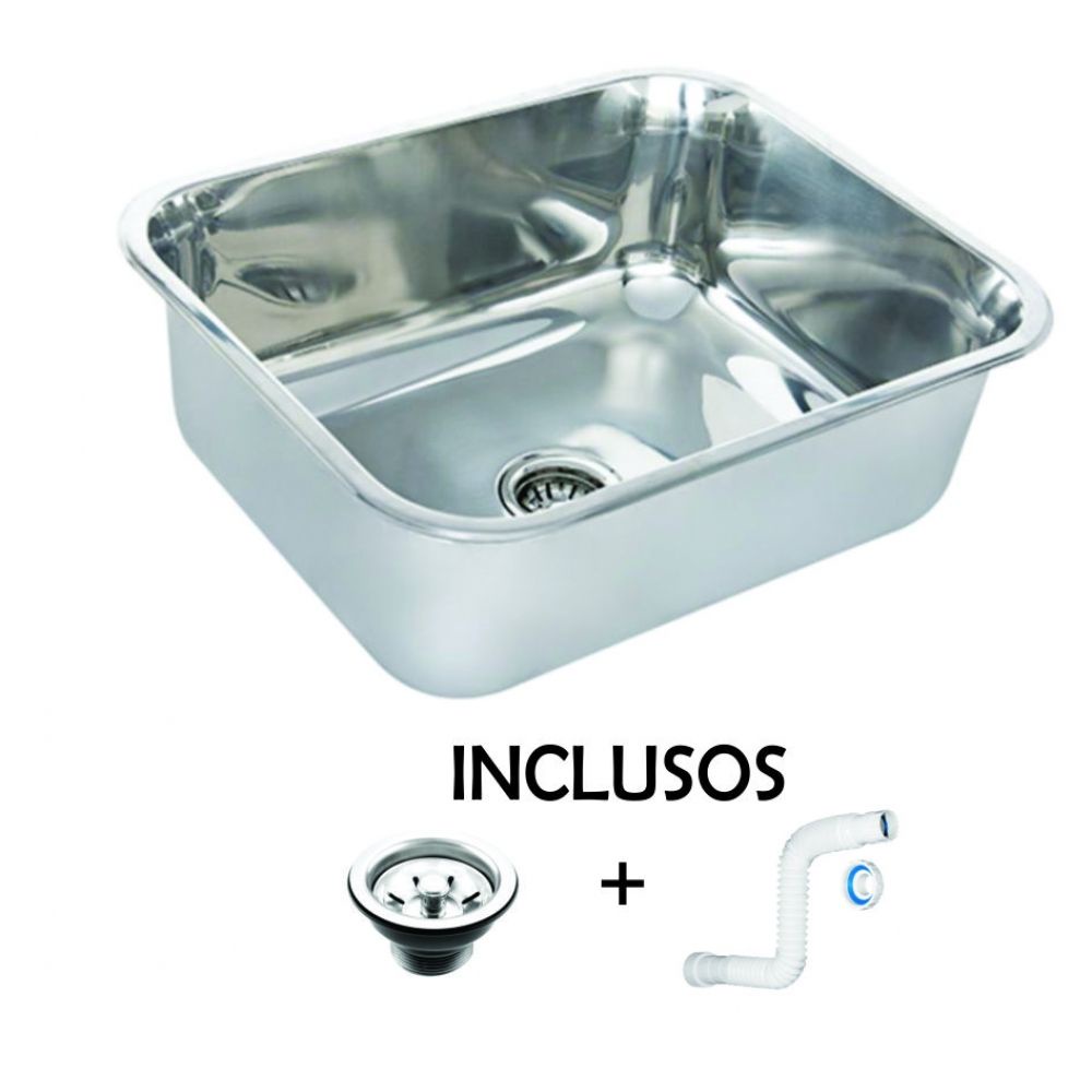 Cuba industrial 50X40X20 inox 430 + Válvula e sifão