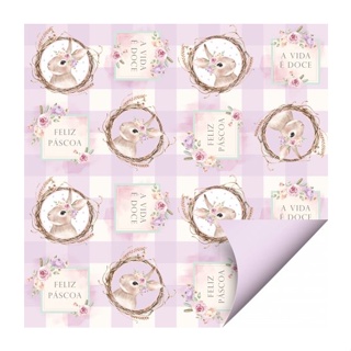 Embalagem tipo Poli de Páscoa - Coelha Serena - 5 unidades - Cromus - Rizzo em Oferta na Shopee