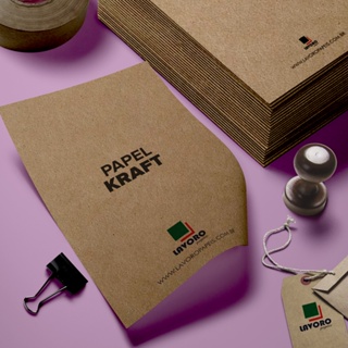 Papel Kraft 180gr A4 - 50 Folhas em Oferta na Shopee