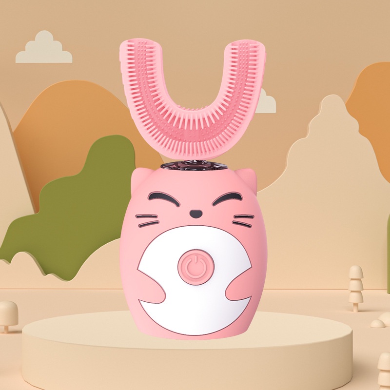 Escova De Dentes Elétrica Ultrassônica De Silicone/Branqueamento/Tudo Automático/Seguro Infantil