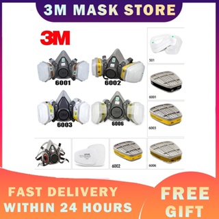 Máscara De Gás 3M 6200 + 6001/6002/6003/6006 Pintura Em Spray De Ácido Anti-Rachadura Reutilizável em Oferta na Shopee