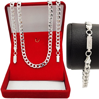 Kit Corrente Cordão de 60cm Com Pulseira  22CM 1X1Grumet Escama banhado 925 em Oferta na Shopee
