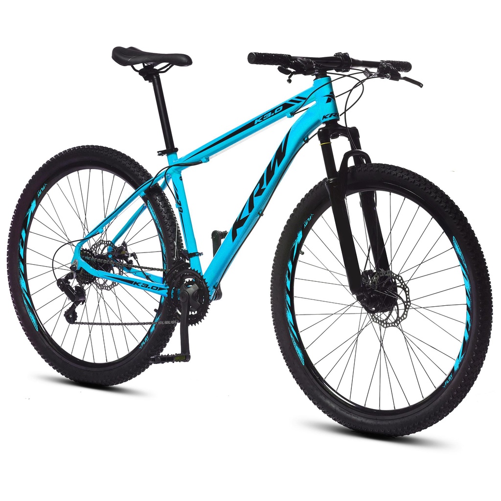 Bicicleta aro 29 KRW Shimano Tz Alumínio 24 Velocidades Marchas Freio a Disco Suspensão dianteira Mountain Bike LTX S50