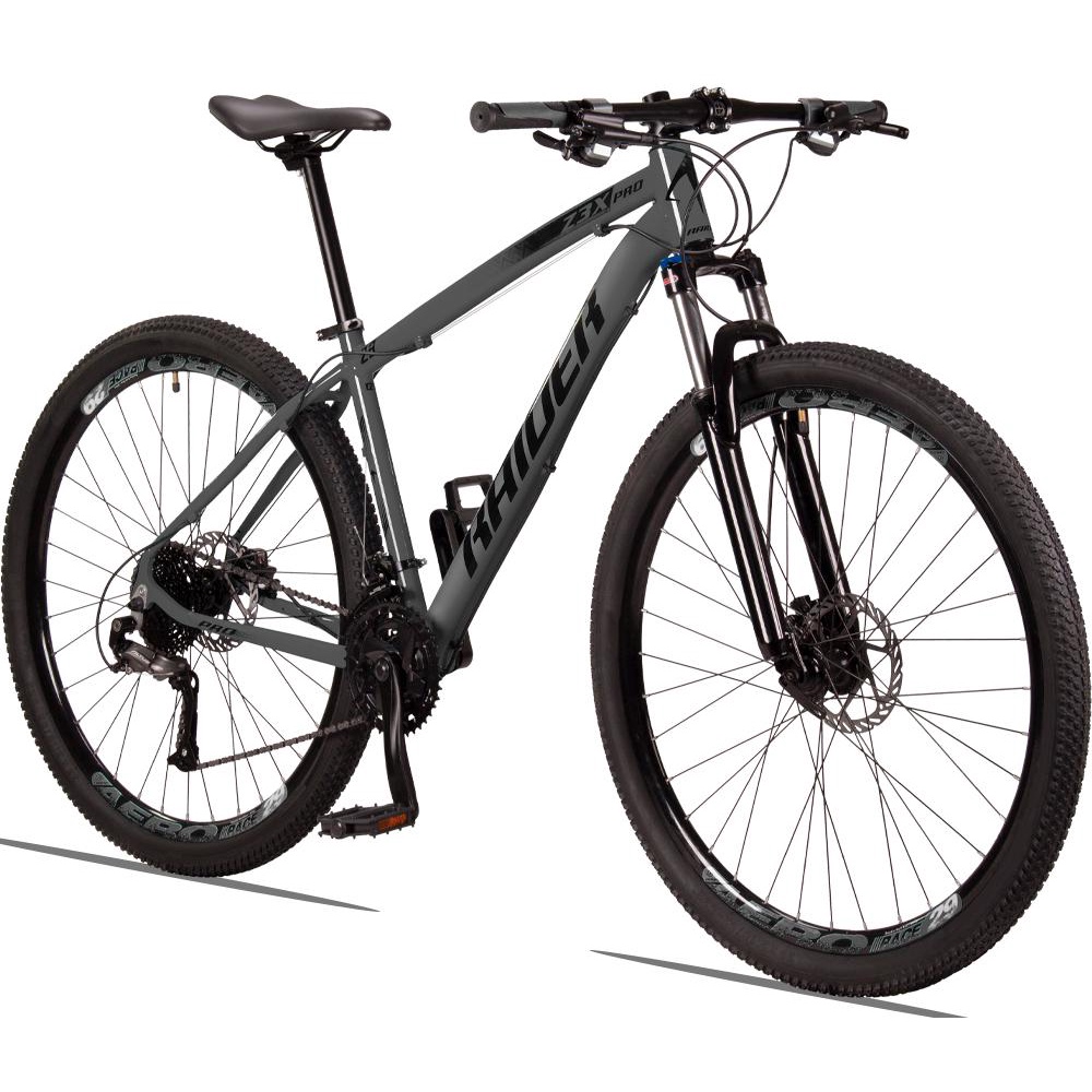 Bicicleta 29 Raider Z3X Pro 27V Câmbio Traseiro Shimano Altus ​Freio Hidráulico Suspensão com Trava