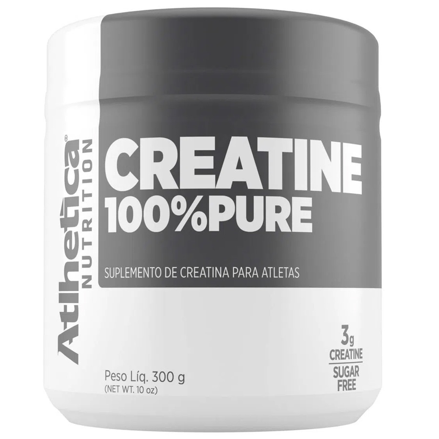 Creatina 100% Pura Monohidratada 3g 300g Atlhetica Nutrition É a combinação de 3 aminoácidos: glicina, arginina e metionina