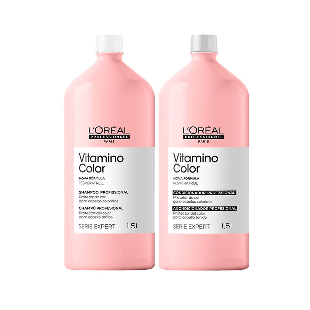 Kit L'Oréal Pro Serie Exp Vitamino Color–Sh 1500 ml e Cond