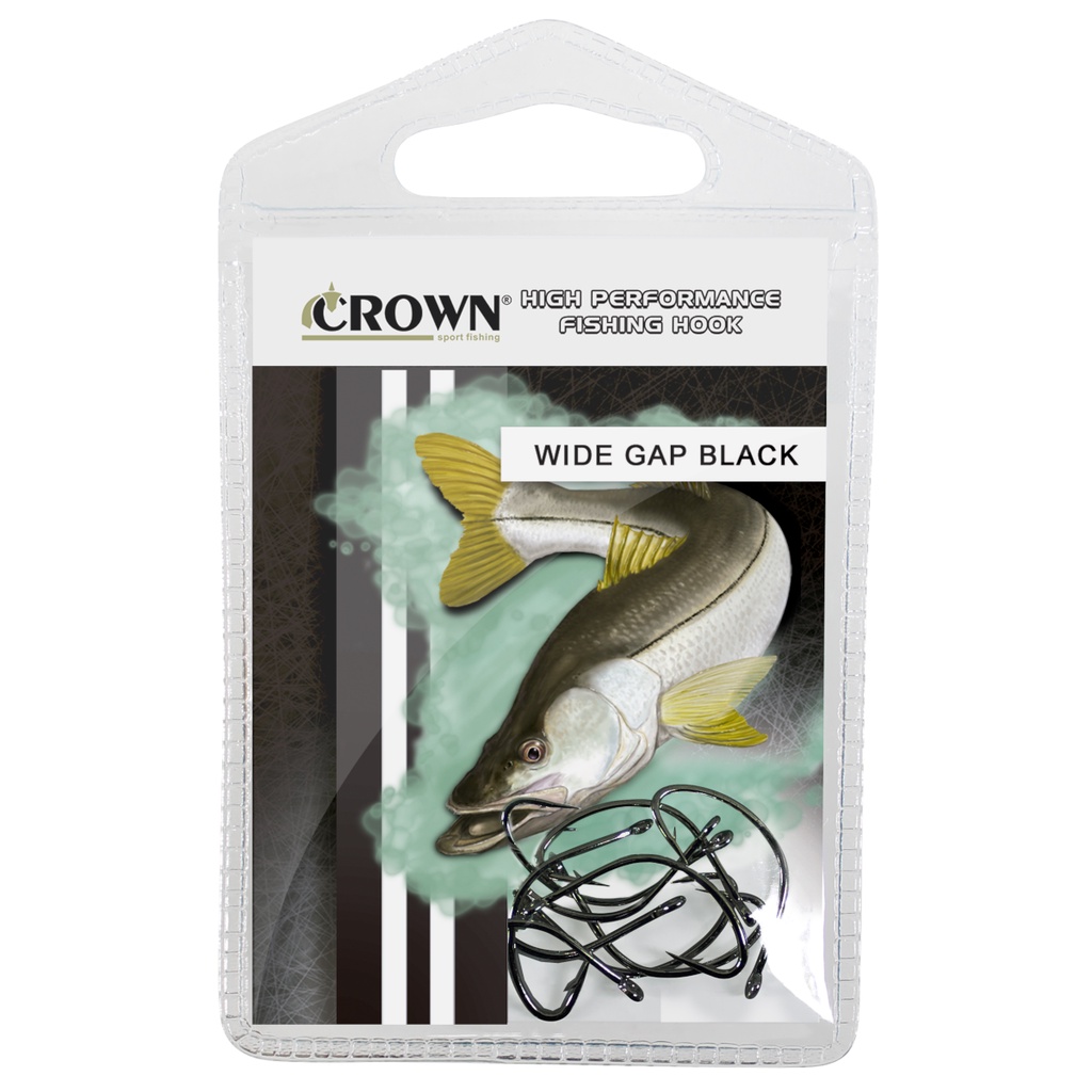 Anzol Robaleiro Wide Gap Crown - Super Resistente - Cart 10 unid