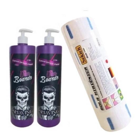 500 Golas Higiênica Protetora + 2L de Gel  Shaving de Acabamento Pezinho e Barbear Van Beards
