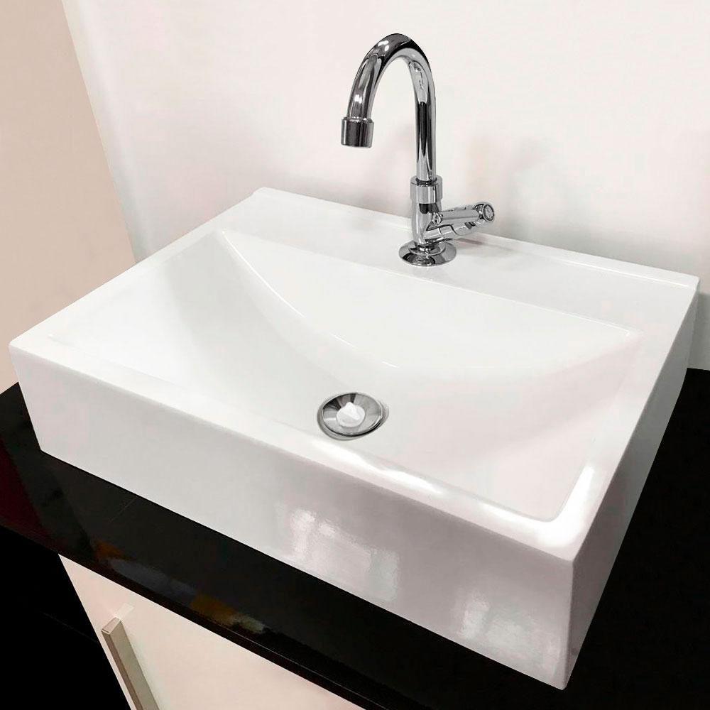Kit Cuba Inspira Branca com Torneira DL04 e Válvula ABS Cromada