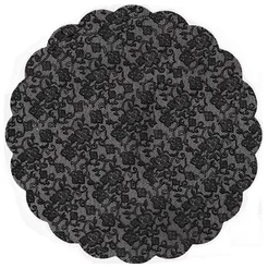 Fundo Rendado Redondo Preto 9cm - 100 unidades - Cromus - Rizzo