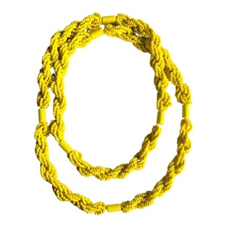 Brajá Guia 8 Fios Trançados 7 Firmas Amarela Umbanda Candomble Oxum em Oferta na Shopee