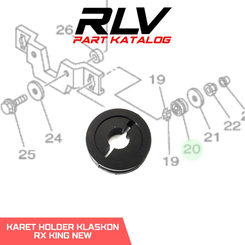 Nova Borracha De Suporte De Chifre RX KING | RXKING RXK Rolamento Ano Jovem