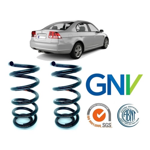 Par De Mola Traseira Reforçada Gnv Honda Civic 2001 Até 2006
