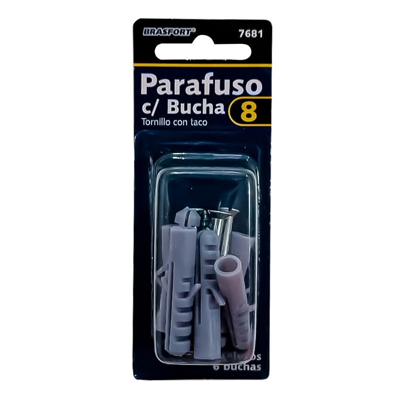 Parafusos Com Buchas N.08 Com 6 Peças Para Fixação Gancho Prateleira Foto Quadro Retrato em Oferta na Shopee