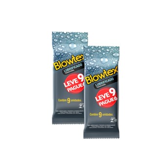 Kit 2 Pacotes Preservativo Blowtex Lubrificante C/ 9 Unidades Cada