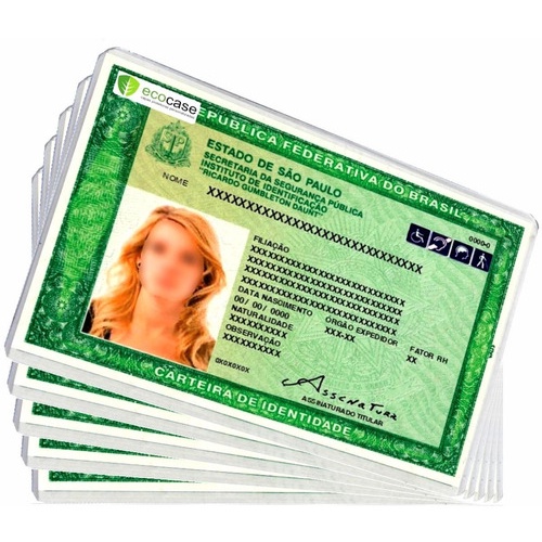 Capa Novo Rg Porta Capinha Rg Capinha Acrílico 50 Unidades em Oferta na Shopee