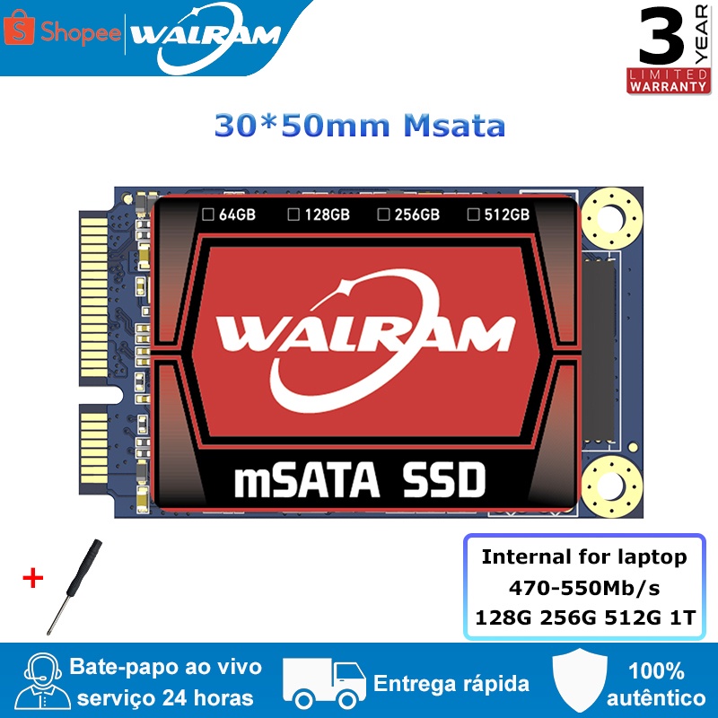 GAMERKING SSD MSATA 512GB | Unità A Stato Solido Interna SATA III 6Gb/s | 3D NAND | Per Laptop E Desktop | 3 Anni Di Garanzia - 2