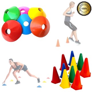 Kit Funcional academia 10 Pratos e 10 Cones/Chapéu Esportivos Treino aeróbico