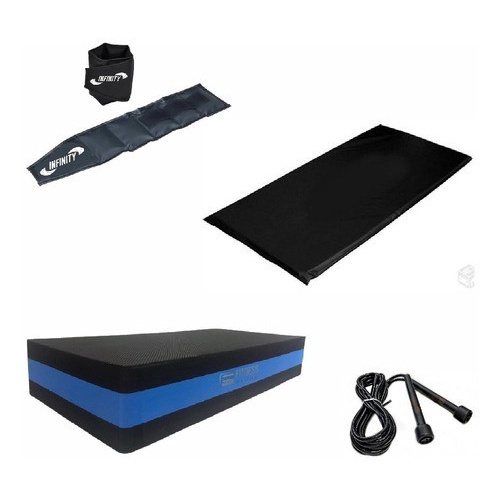 Kit Completo : Step + Corda + Caneleira 2 kg + Colchonete