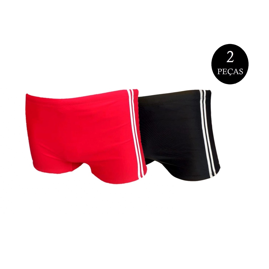 Kit 2 Sungas Infantil Boxer Criança Básica Moda Praia Box