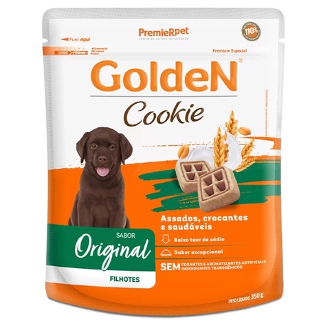 Cookie Premier Pet Golden Cães Filhotes Original - 350g em Oferta na Shopee