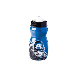 Garrafa Squeeze de Plástico 300 ml com Tampa Rosca Avengers Capitão América