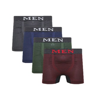 Kit 4 Cuecas Box Boxer Originais Men Sem Costura