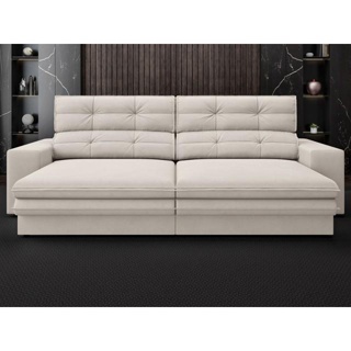 Sofá Pegasus 2,00m Assento Retrátil e Reclinável Velosuede Areia - NETSOFAS em Oferta na Shopee