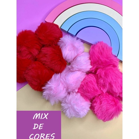 12Unid. Pom Pom Pelucia Mix - 50mm - Pct C/12 Unid. em Oferta na Shopee