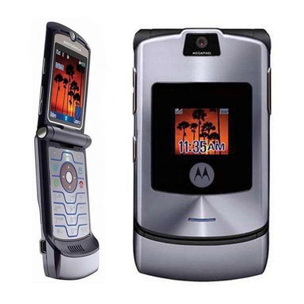 Para Motorola RAZR V3i GSM MP3 Quad Band Celular Flip Desbloqueado MNUK