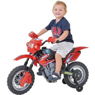 Moto Eletrica Infantil Xplast Motocross 6V Vermelha em Oferta na Shopee