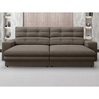 Sofá Pegasus 2,00m Assento Retrátil e Reclinável Velosuede Marrom - NETSOFAS em Oferta na Shopee