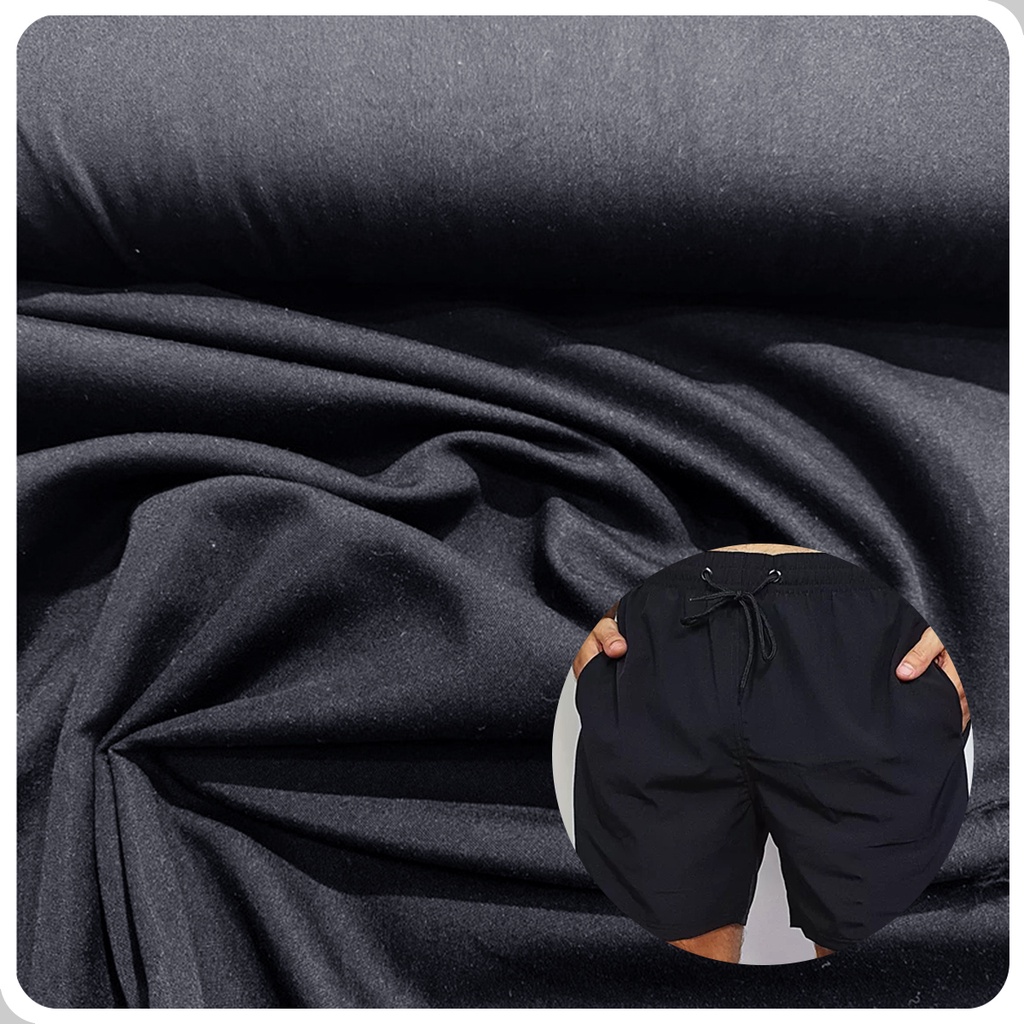 Tecido Plano Tactel Sem Elastano Liso Ideal para Bermudas e moda Fit 1m x 1,50m