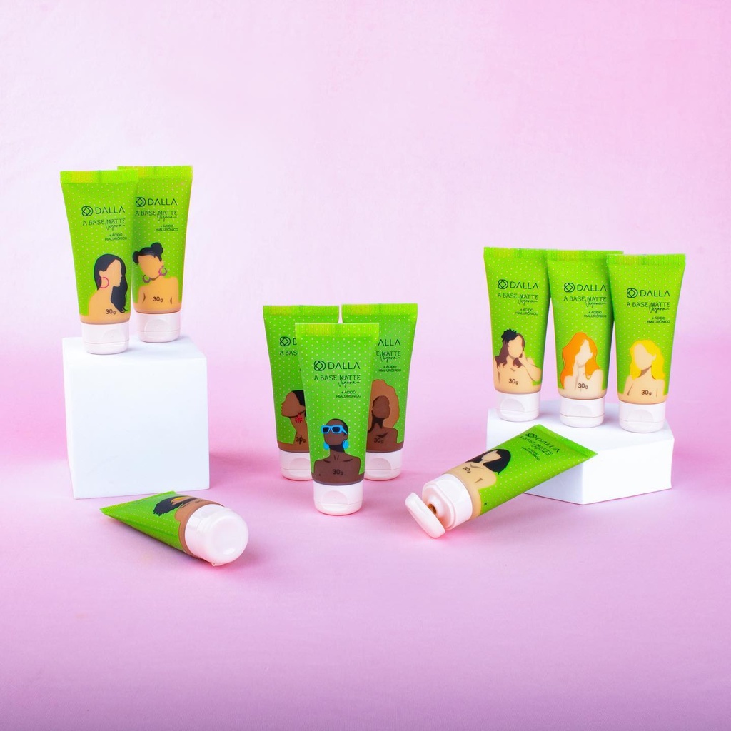 Nova Base Matte Vegana Dalla com Ácido Hialurônico