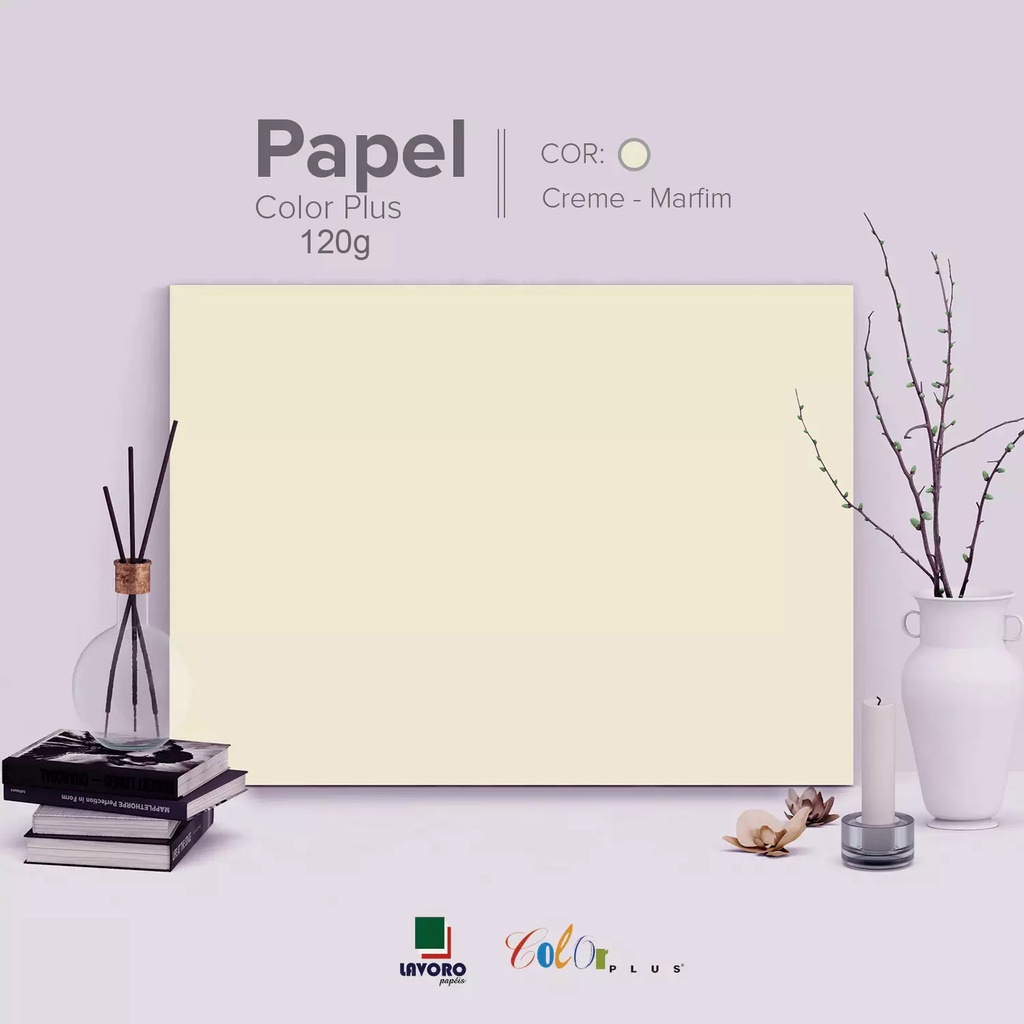 Papel Color Plus 120g A4 - Creme (Marfim) - 27 Folhas em Oferta na Shopee
