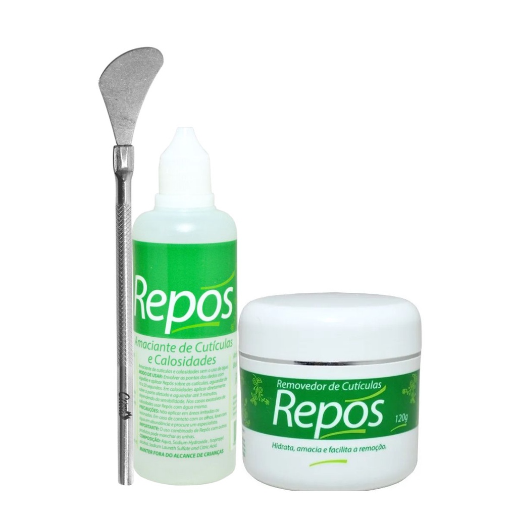 Kit Spa dos Pés Amaciante e Removedor de Cutículas e Calosidades com Espátula 222 Santa Clara