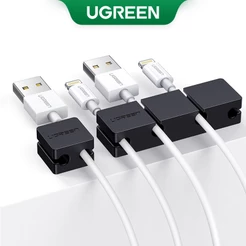 Ugreen Cabo Clipes Organizer Silicone Gestão De USB Flexível Winder Suporte Para Mouse Fone De Ouvido