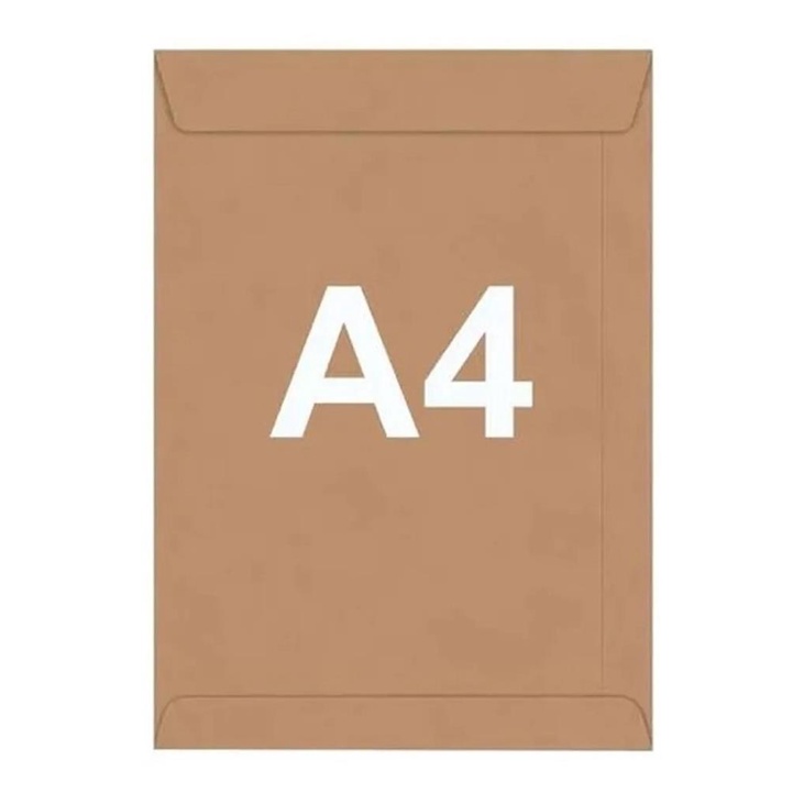 Envelope A4 Kraft Pardo Natural 22,9x32,4 100 Unidades 80g