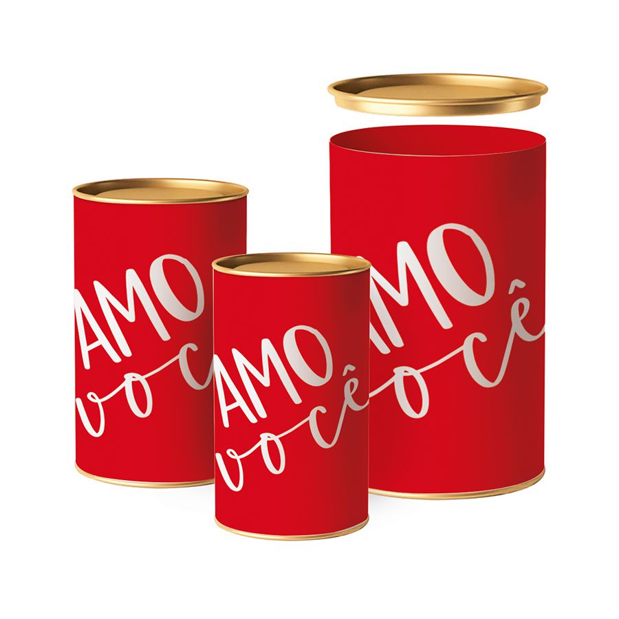 Lata para Ovo de Páscoa Tanto Amor - Amo Você - 01 unidade - Cromus - Rizzo Distribuidora em Oferta na Shopee