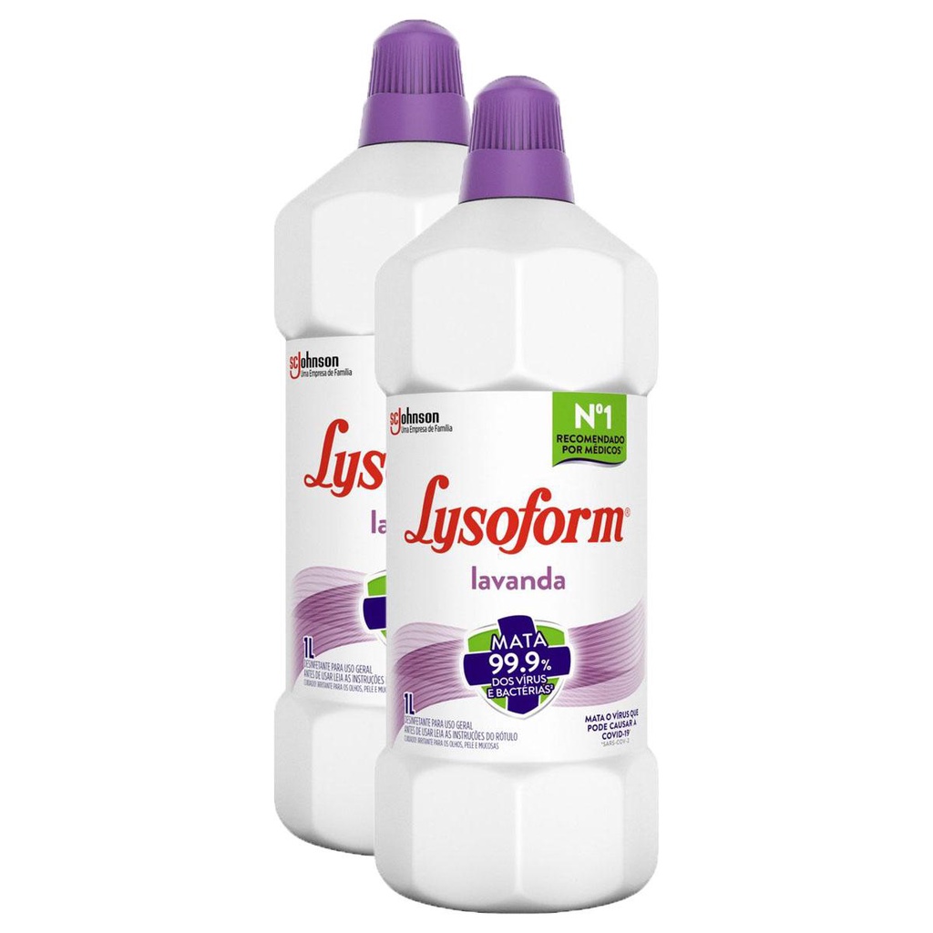 Kit 2 Desinfetante Lysoform Uso Geral Lavanda 1l em Oferta na Shopee