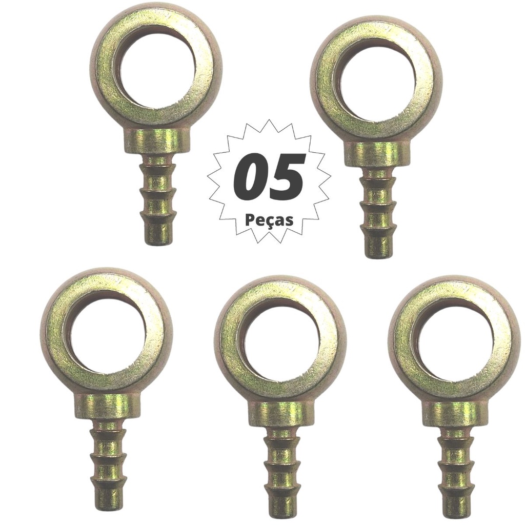 05 Und Olhal Banjo 14mm Espigão 12 X 09 Mangueira Tubo Nylon