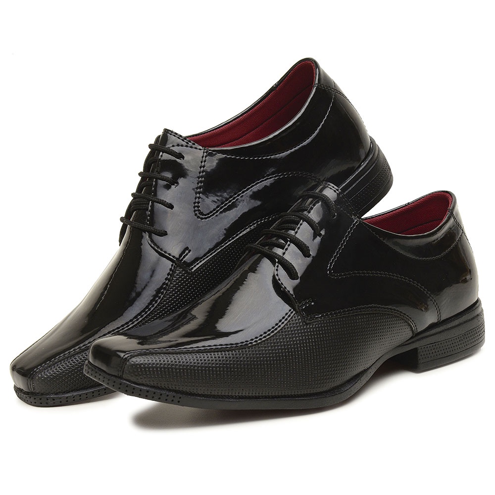 Sapato Social Masculino com Cadarço Confortável Dia a Dia Direto da Fábrica