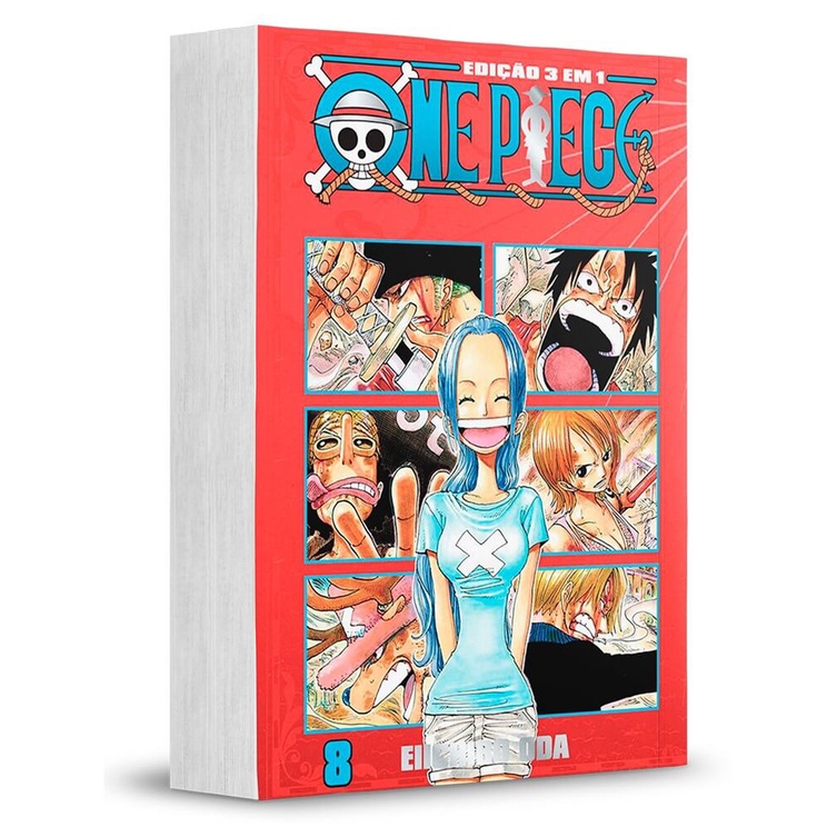Mangá - One Piece 3 em 1 - 08 - Novo/Lacrado em Oferta na Shopee