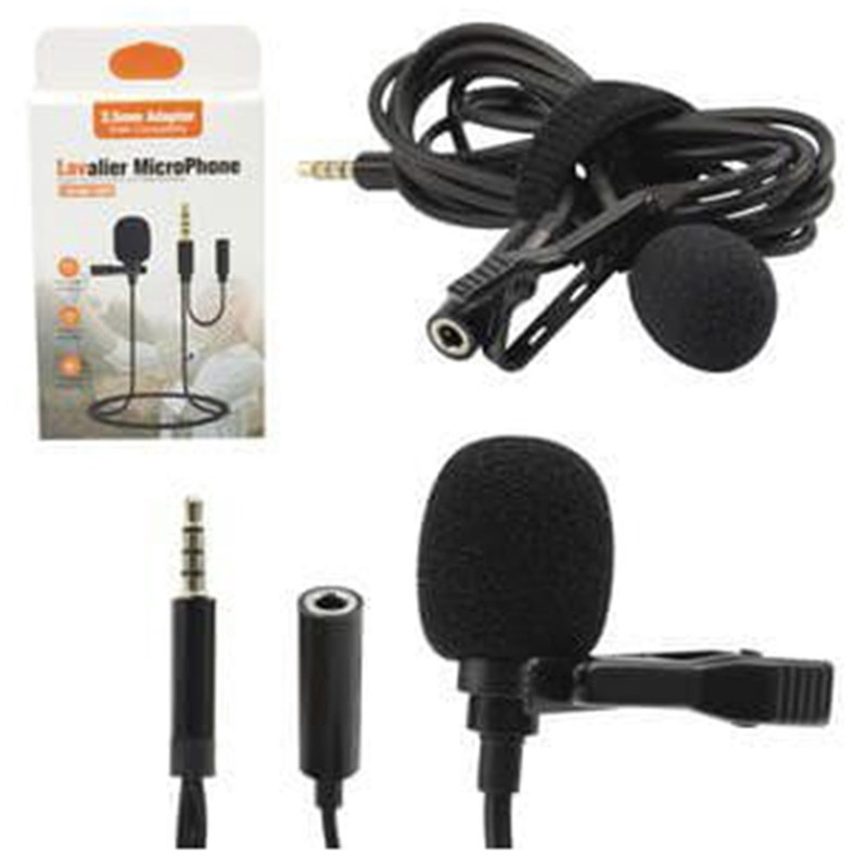 Microfone De Lapela para Transmissões Gravações Lives Entrada P2 com Saída P3 - Hsx-M04 Barato